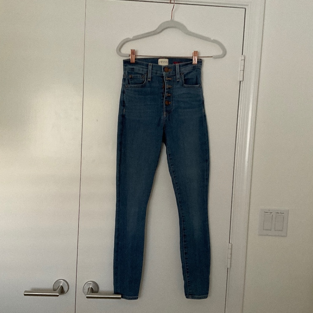 Alice + Olivia - High Rise Jeans - Size 24 - blue denim- skinny